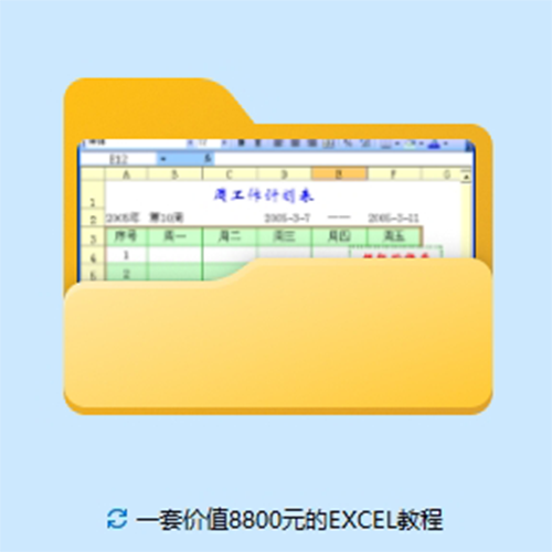 一套价值8800元的EXCEL教程