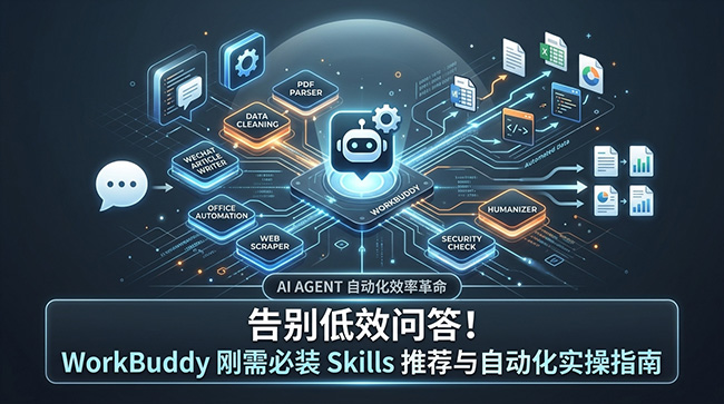 告别低效问答！WorkBuddy 刚需必装 Skills 推荐与自动化实操指南